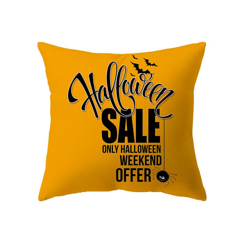 Halloween Theme Horror Pumpkin Wizard Print Pattern Cushion Cover Home Living Room Sofa Decoration Pillow Pillow Cover