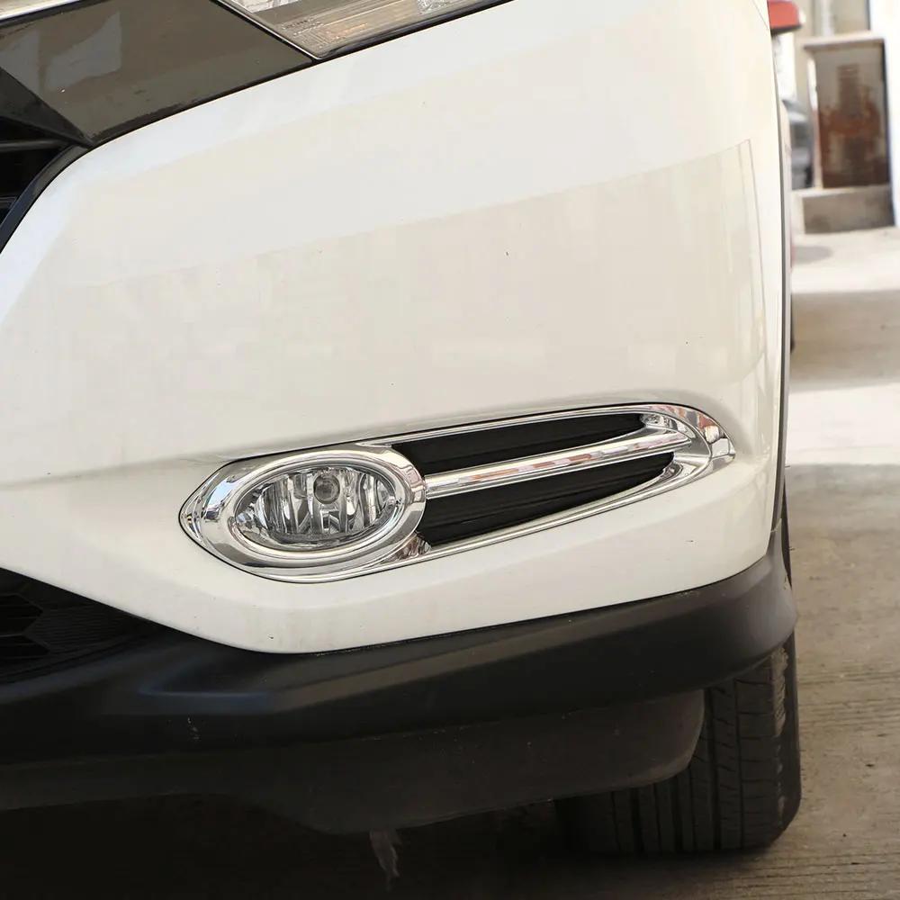 Car Front Fog Lights Cover Trim for Honda HR-V HRV Vezel 2014 - 2020 Fog Lamps Sticker Styling 2Pcs ABS Trim Chrome Accessories