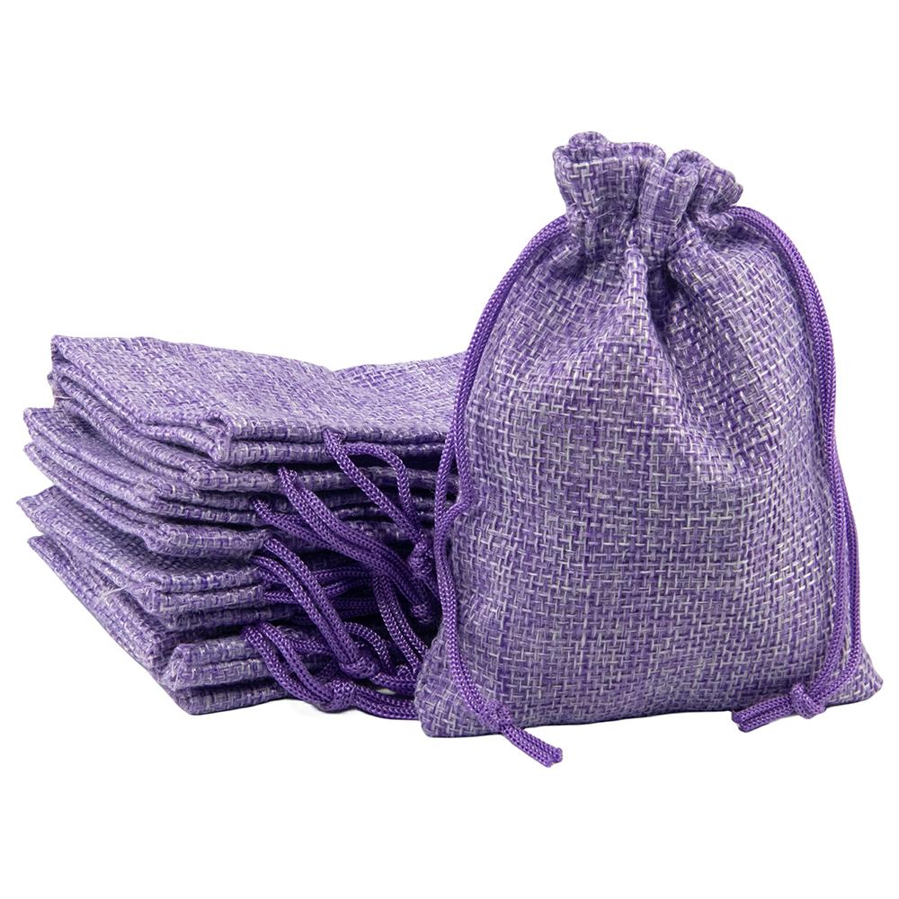 Dice Bag, 10pcs 93mm*125mm Jewellery Bags Burlap Pouch with Drawstring for Jewellery Tarot Dice Gift Packaging Bags