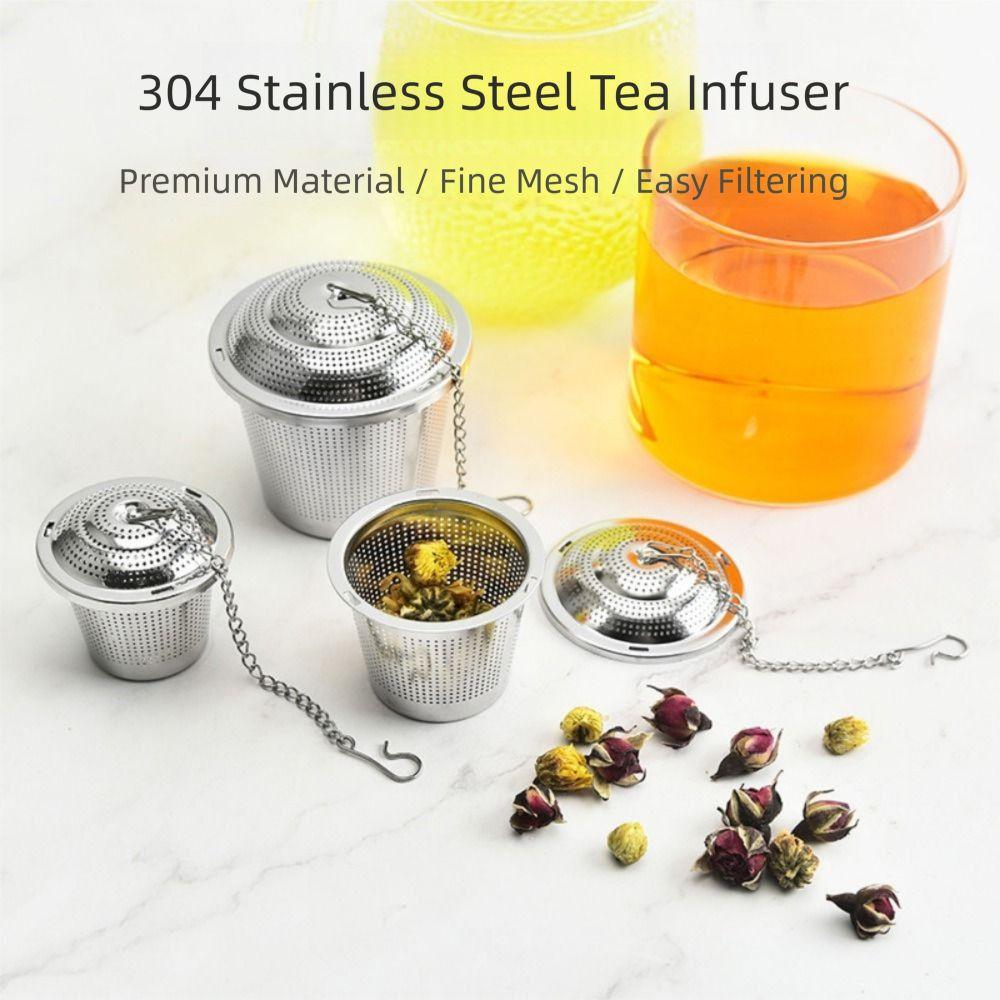 

with Hanging Hook Stainless Steel Tea Infuser Fine Mesh Spice Mesh Filter Kitchen S