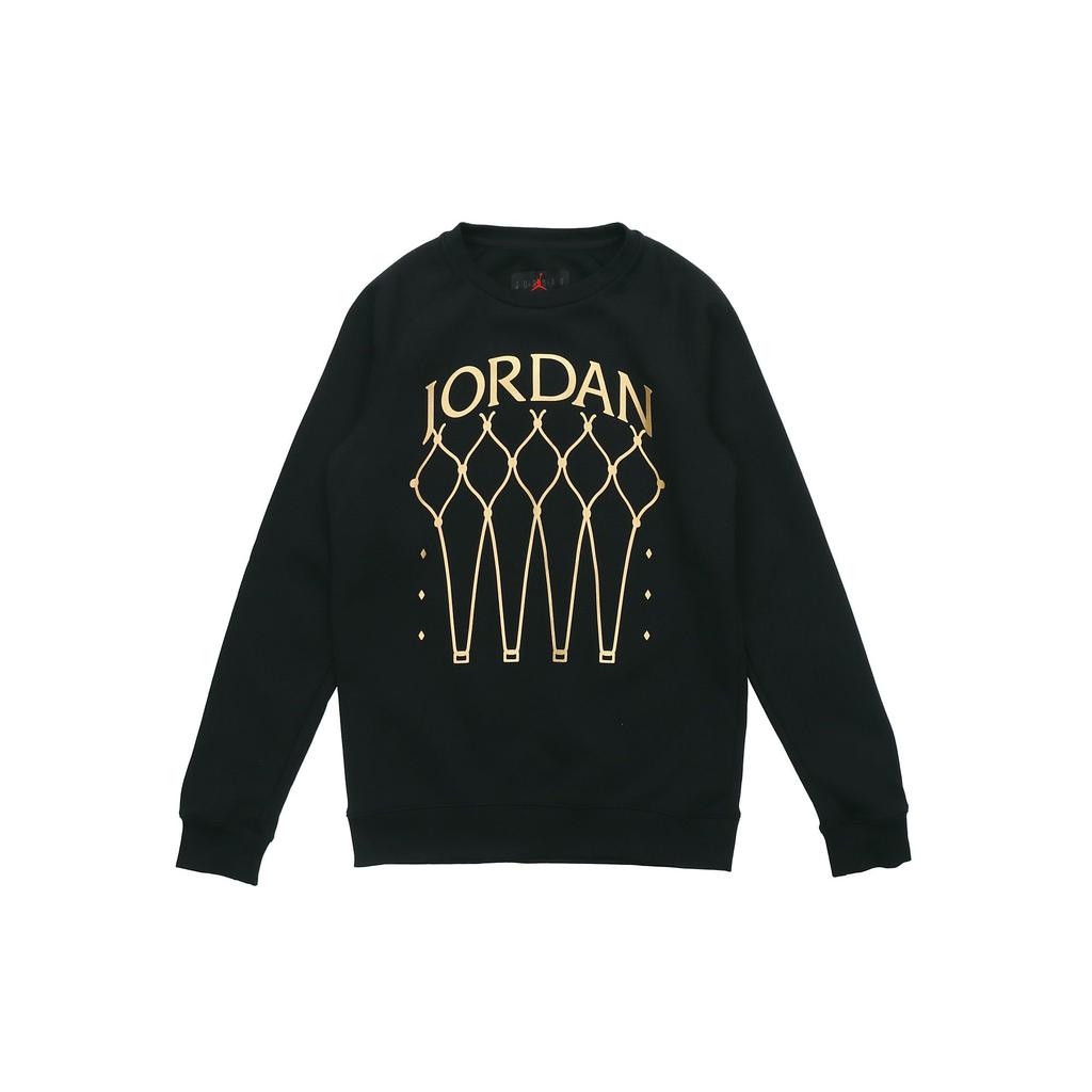 Jordan Fleece Knit Crew Neck Sweatshirt Men Tops Black BQ5746-010