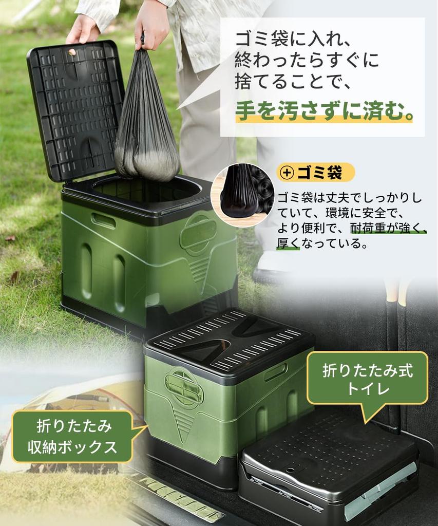 BTtime Portable Emergency for Emergency Disaster Includes Storage Bag and 12 Disposal Bags Toilet, Portable, Temporary, Toilet, Foldable, Use,