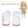 1 Pair Mini Doll Shoes Plush Winter Snow Boots Dolls Accessories for 18 Inch Dolls (White)