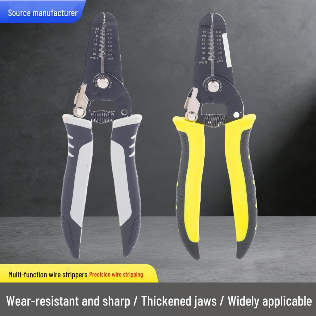 Electrician's Multi-Functional Wire Stripper, Crimper & Cutter Pliers for Household Circuit Repair