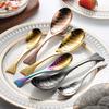 Dessert Spoon Heat-resistant Ergonomic Ice Cream Spoon Fish-shaped Stirring Spoon Tableware for Home