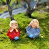 4Colors Miniature Monks Figurine Bonsai Decoration Mini Garden Animated Character Figure Statue Model Anima Resin Craft Ornaments