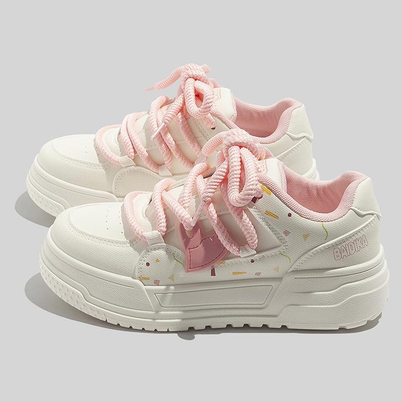 Spring new dopamine board shoes mesh breathable casual shoes low top