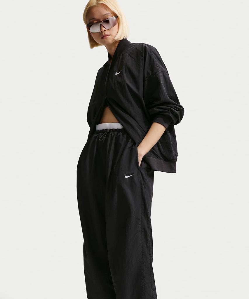 NIKE Sportswear Loose Fit High-Waisted Parachute Pants W - Black:Chalk:White / If0335-010