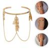 Handled Geometriskt Blad Tofs Kedja Hänge Armband Man Plysch Dekorationer Armband Utrikeshandel Sandaler Kvinna