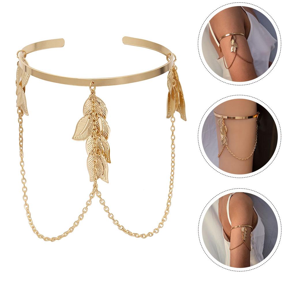 Handled Geometriskt Blad Tofs Kedja Hänge Armband Man Plysch Dekorationer Armband Utrikeshandel Sandaler Kvinna
