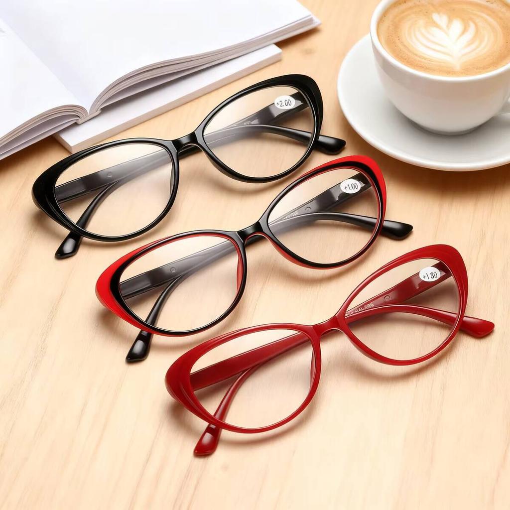 2026 High definition reading glasses with fashionable spring legs, red reading glasses for the elderly, and reading glasses