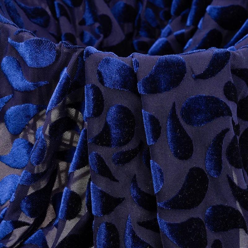 Brocade Jacquard Velvet Fabric Flocked African Lace Fabrics for Cheongsam Dress DIY Clothing 150cm Width Nigeria George Fabric