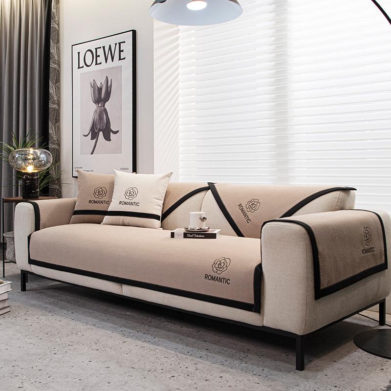 Sofa Cushion, Universal In All Seasons, Non-Slip Seat Cushion, Light Luxury, Modern High-End Leather Sofa Cover  New Cover Towel