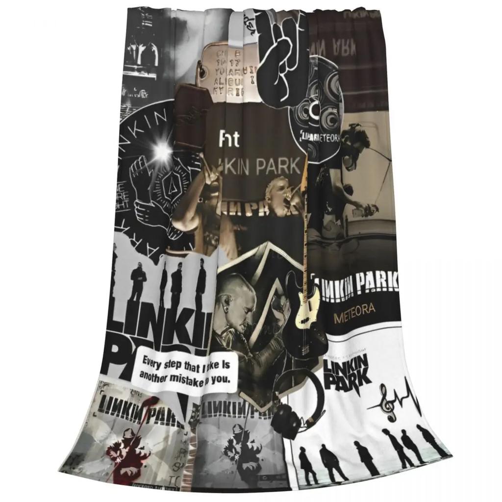 L-Linkin Rock Park Blanket Cover Fleece Super Warm Throw Blankets for Home Couch Bedroom Quilt