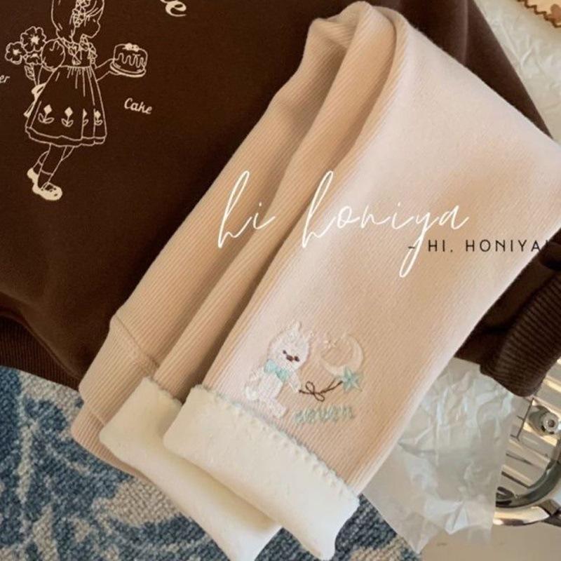 Dívčí fleecové legíny Podzim Zima Korejský samet Teplé kalhoty 1-6 let Dívka Neformální Zesílené kalhoty