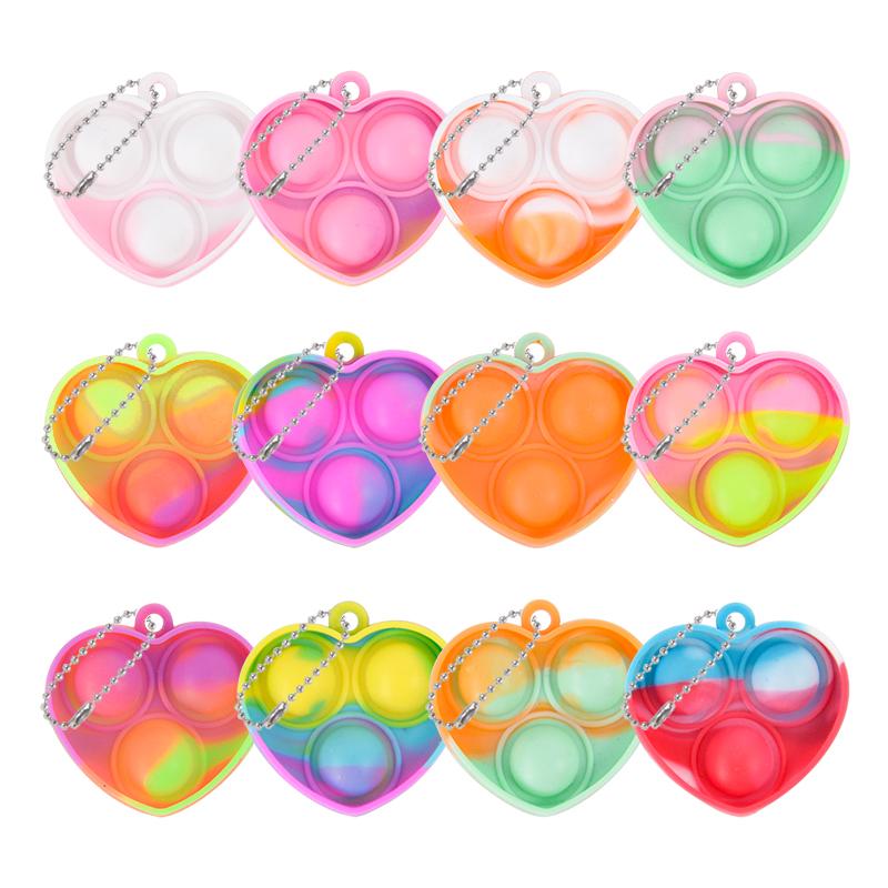 

10/20Pcs Pop Fidget Toys Mini Keychain Toddler Sensory Toy Gifts Kids Birthday Party Favors Pinata Goodie Bag Fillers Wedding 10pcs