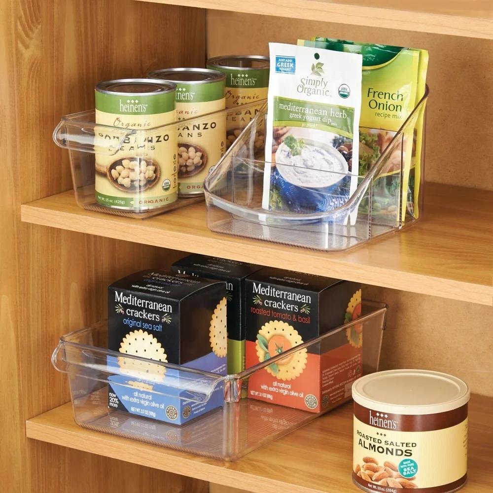 3-Tier Packet Organizer Bin Clear Plastic Storage Tea Bags Coffee Sweeteners Cocoa Mix Countertop Bathroom Office Use