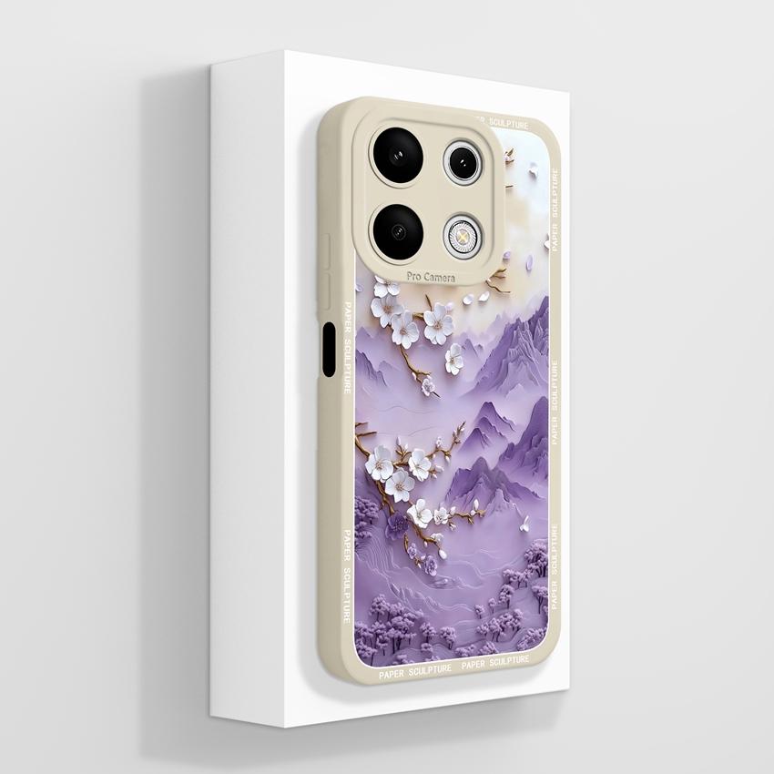 Pre telefón Xiaomi Redmi Note 13 12 14 Pro 13R 12R 14S Puzdro na telefón Pekný fialový vzor srdca pre milovníkov Mäkký silikón Vysoká kvalita Protišmykové puzdro Pre kryt Redmi