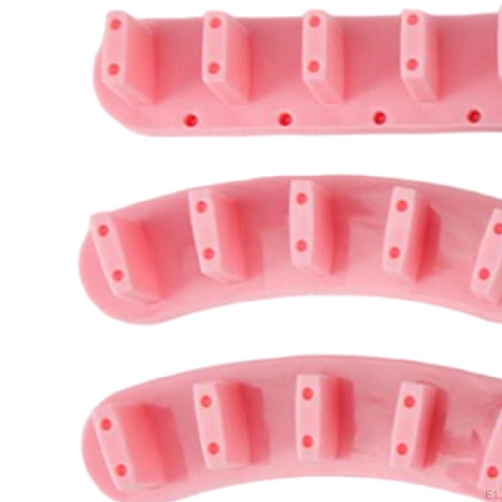 3 Pieces Acrylic Nail Art Display Stand Tips Practice Holder, DIY Training Tools with 10