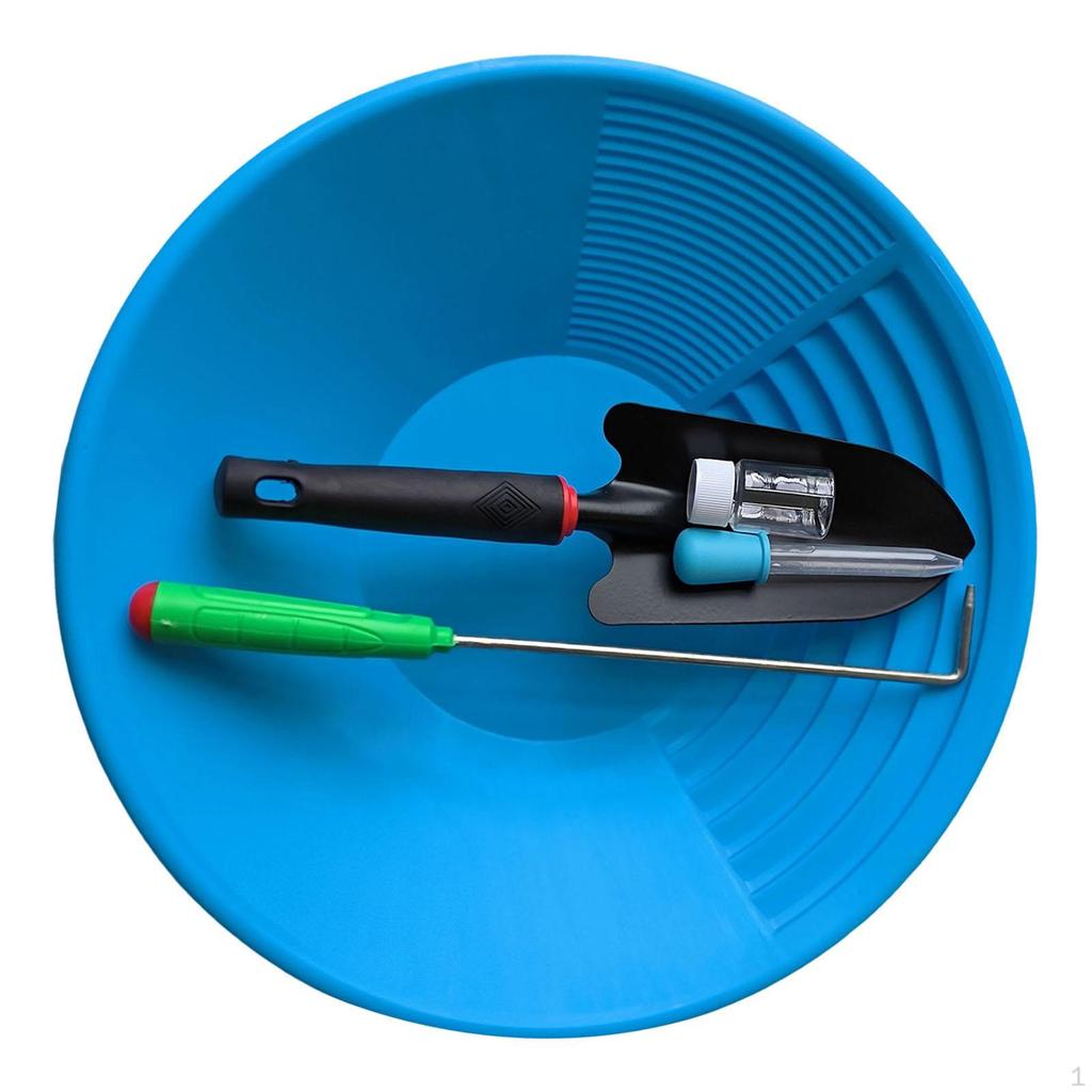 15 Inch Gold Panning Pan Collection Tool Beginners Outdoor Portable Surging Waters