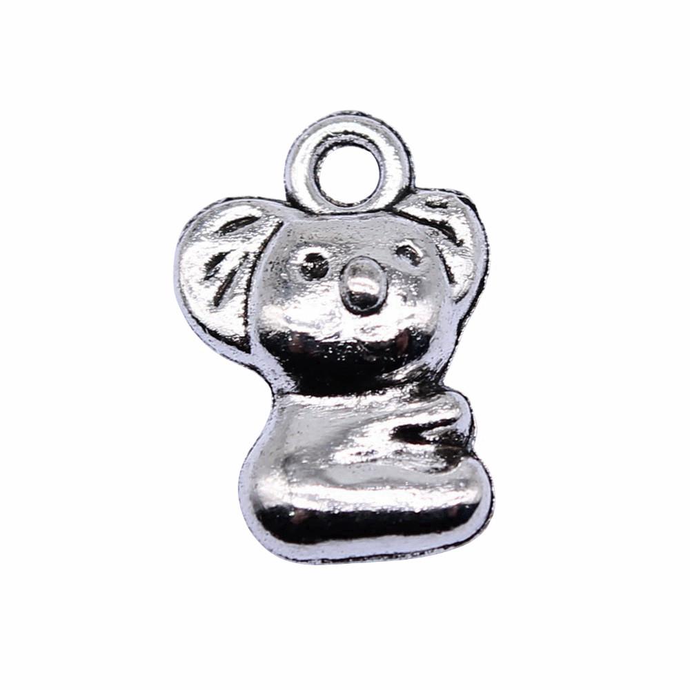 Bear Pendants Metal Animal Charms Panda For DIY Bracelet Necklace Earrings Accessories