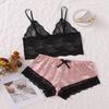 Sexy dreiteiliger Pyjama-Set aus Spitze - Europäischer & Amerikanischer Stil