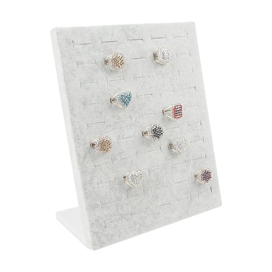 1 Stück, 50-Ringe-Ausstellungsständer, geeignet zur Aufbewahrung und Präsentation von Ringen. Die Farbe ist: schwarz, grau.