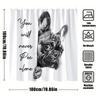 Funny Shower , Humorous Pet French Bulldog, Dog Bathroom Decoration Hanging Curtain, Artistic Creative Window