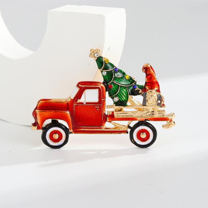 Brooch Christmas Brooch Deer Snowman Christmas Tree Corsage Alloy Diamond Versatile Clothing Accessories