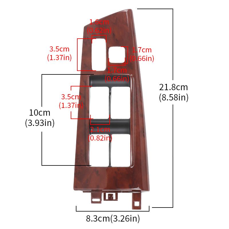 74232-12380 74231-02350 Front Power Window Switch Bezel Panel For Toyota Corolla 2003 2004 2005 2006 2007 2008 Wood Grain/Sliver