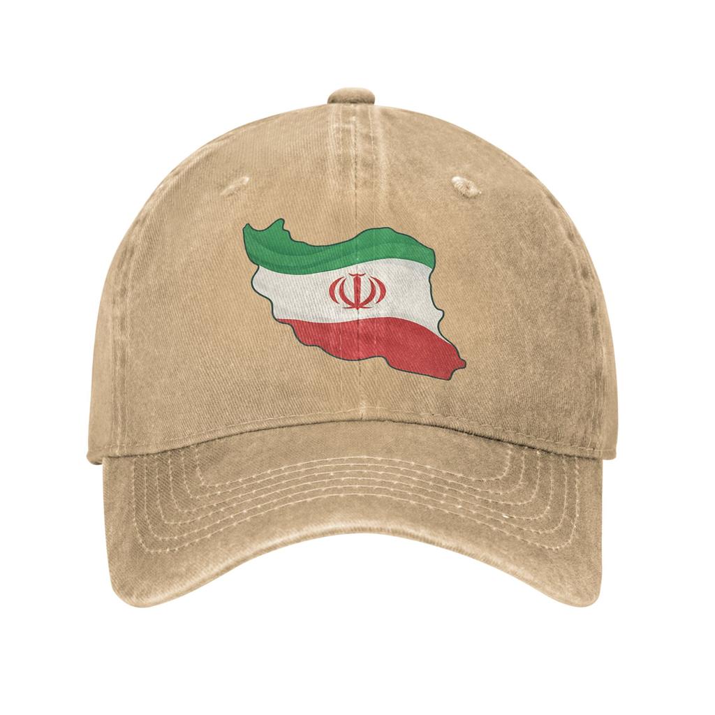 Summer Iranian Identity  Flag Wrapped Map Baseball Cap Sun  Wholesale Washed Trucker Hat Female Male Street Style Baseball Caps
