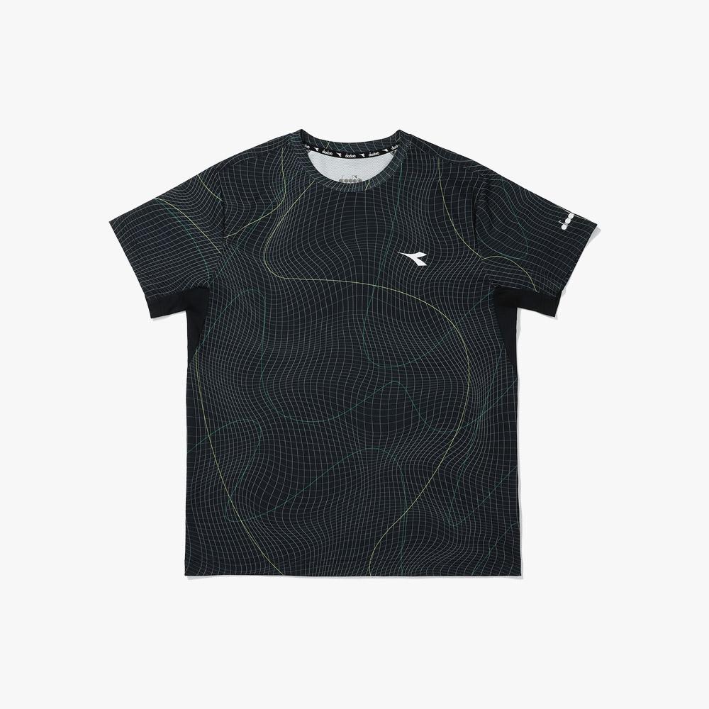 Diadora Tennis Performance Contour Short Sleeve T-Shirt Ptn Black