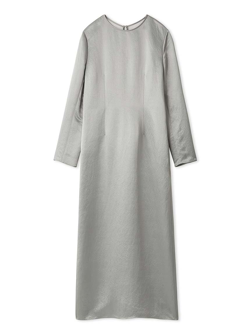 

Snidel Women s Back Sheer Satin Dress SWFO244113 LGRY