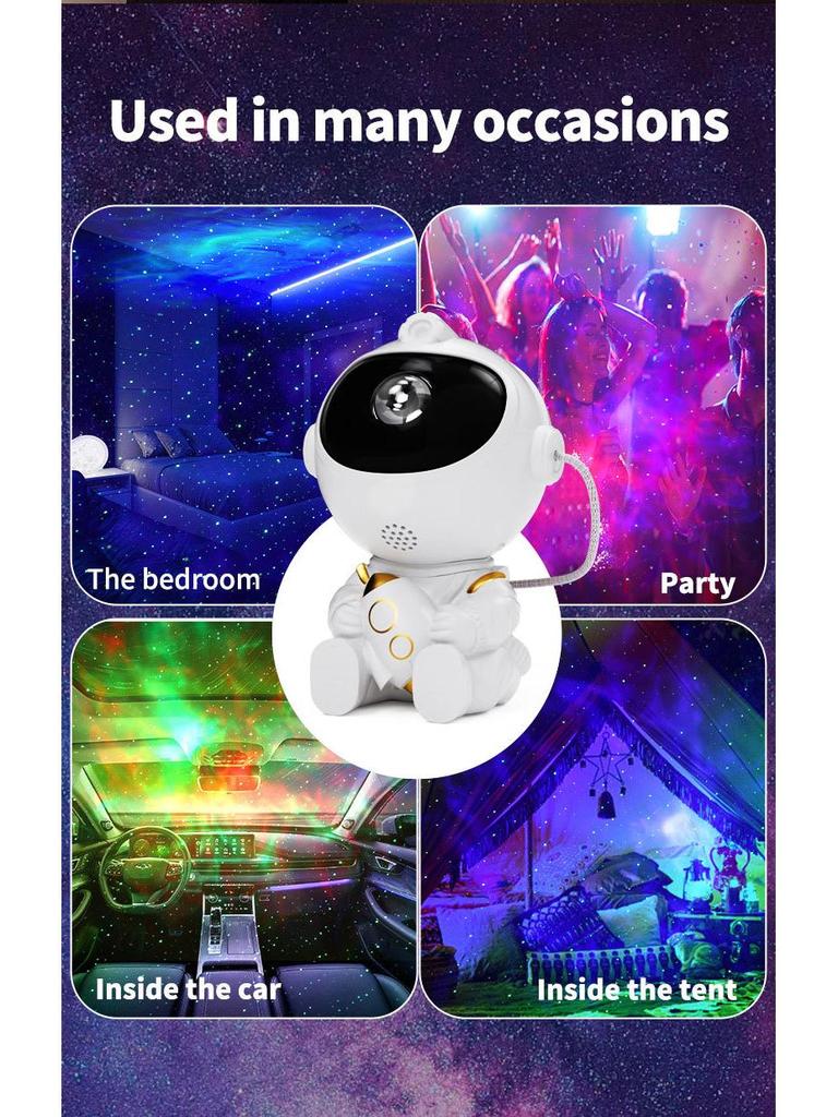 Astronaut Star Projector: Colorful Laser Light for Bedrooms