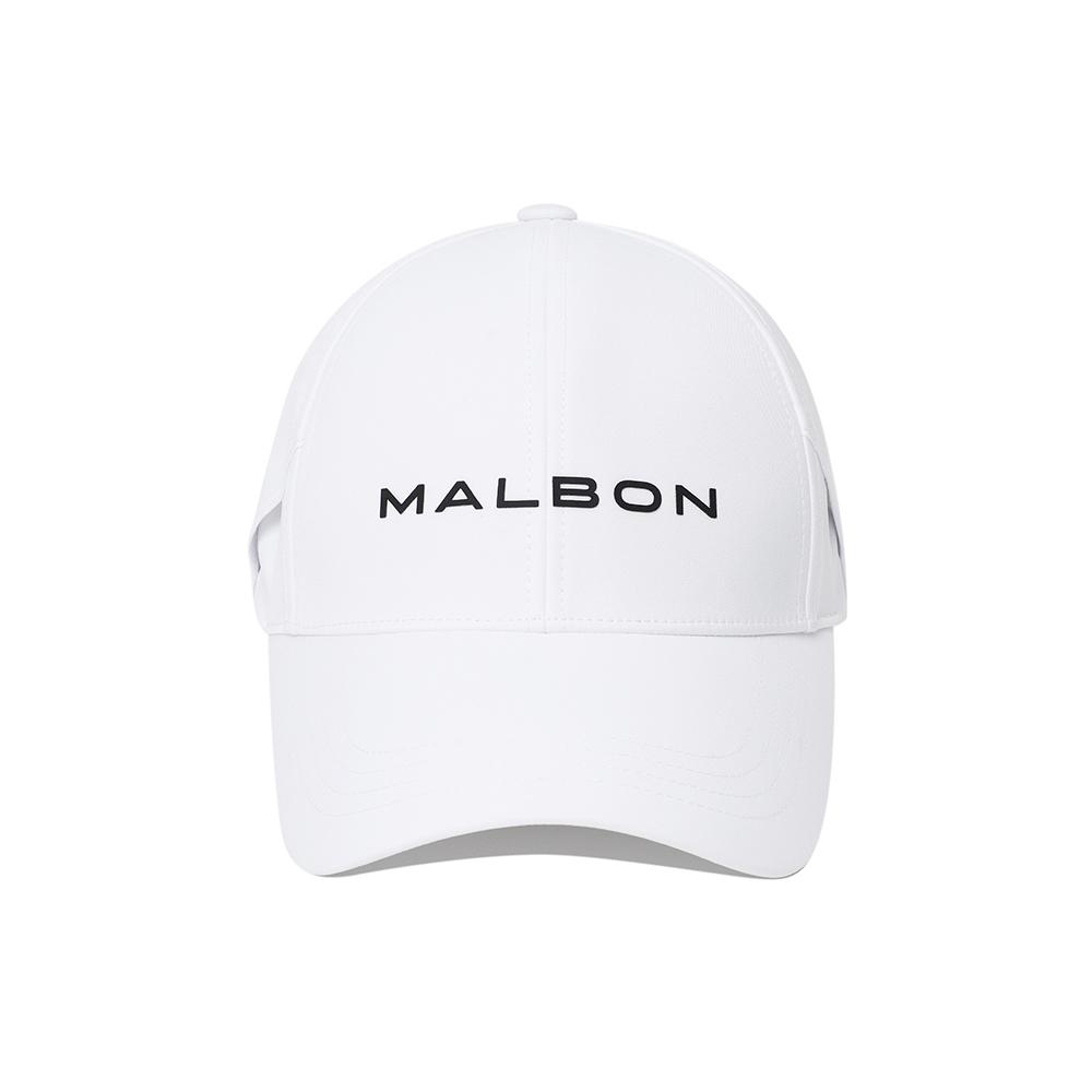 MALBON GOLF Performance Stretch Sunglasses Holder Cap White