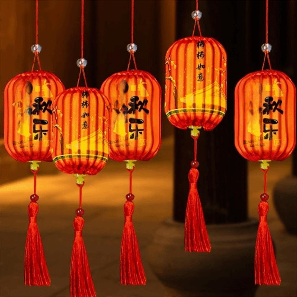 2026 Horse Year New Year Lantern Glowing Handmade DIY Handheld Lantern with Tassel Small Lanterns Luminous Cloth Lantern