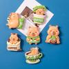 Lovely Capybara Fridge Magnet 3D Animal Decorative Sticker for Refrigerator Office Whiteboard Kitchen