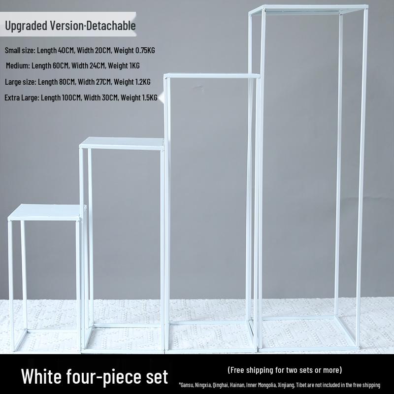 Żelazny Kwiatowy Stojak Kolumnowy do Dekoracji Uliczki Weselnej