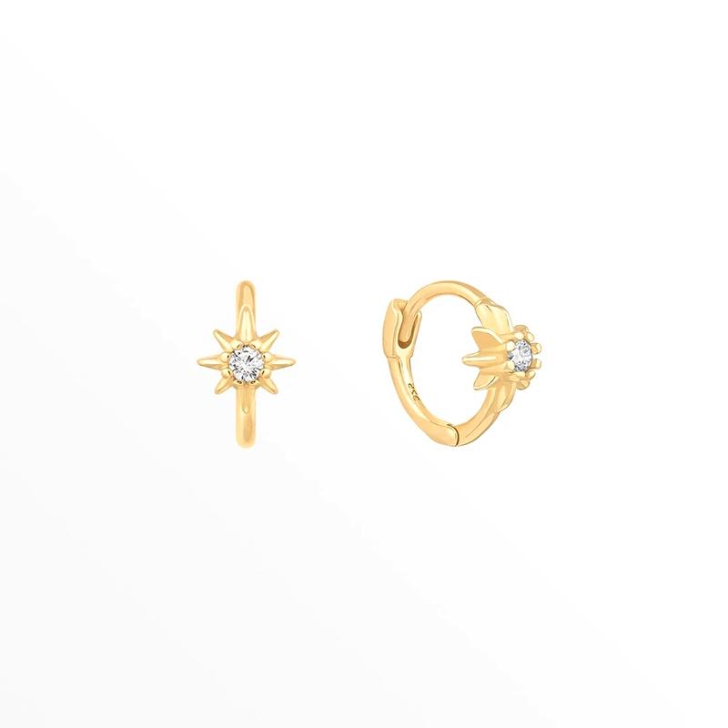 

Canner 925 стерлингового серебра циркон обруч серьги женщины звезда ухо ювелирные изделия