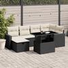 VidaXL Garden Lounge Set 7 Pcs with Cushions Black Wicker, Outdoor Sofa Set, Garden Lounge, Set 3274816
