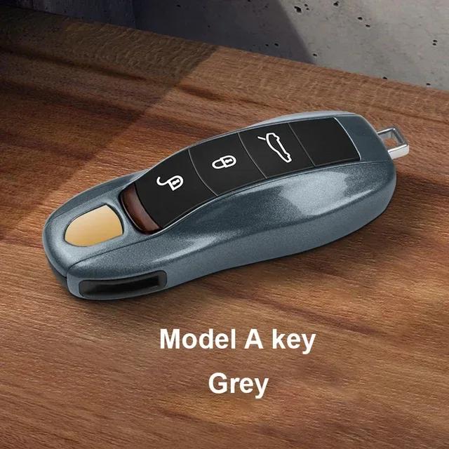 AABKV1 Solid Color ABS Car Key Case Cover Accessories For Porsche Panamera 2017 Cayenne 2018 2019 911 2020 2021 2022 2023 2024 Taycan