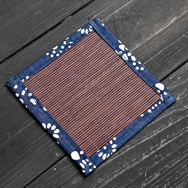 Creative Handmade Bamboo Tea Mat Craftsmanship Kung Fu Tea Set Accessories Tea Making Insulation Mat Bamboo Mat Dry Tea Mat