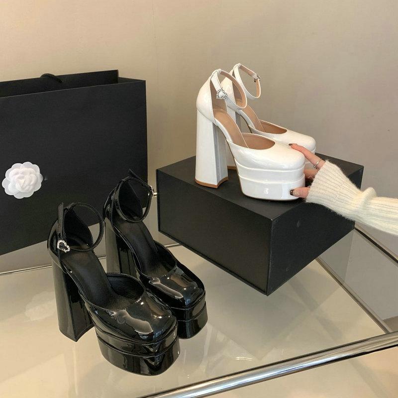 Fashion 12cm High Heel Sandals Waterproof Platform Thick Bottom Thick Heel Hate Sky High Runway Women'S Shoes Silk Wedding Shoes God