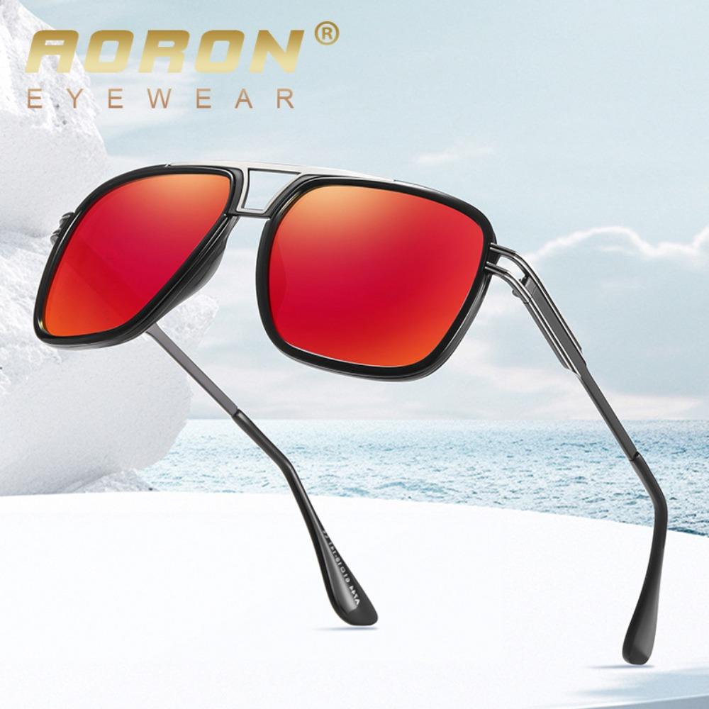 aoron Polarized Driving Sunglasses Fashion Men's Metal Anti-ultraviolet Discoloration Sunglasses