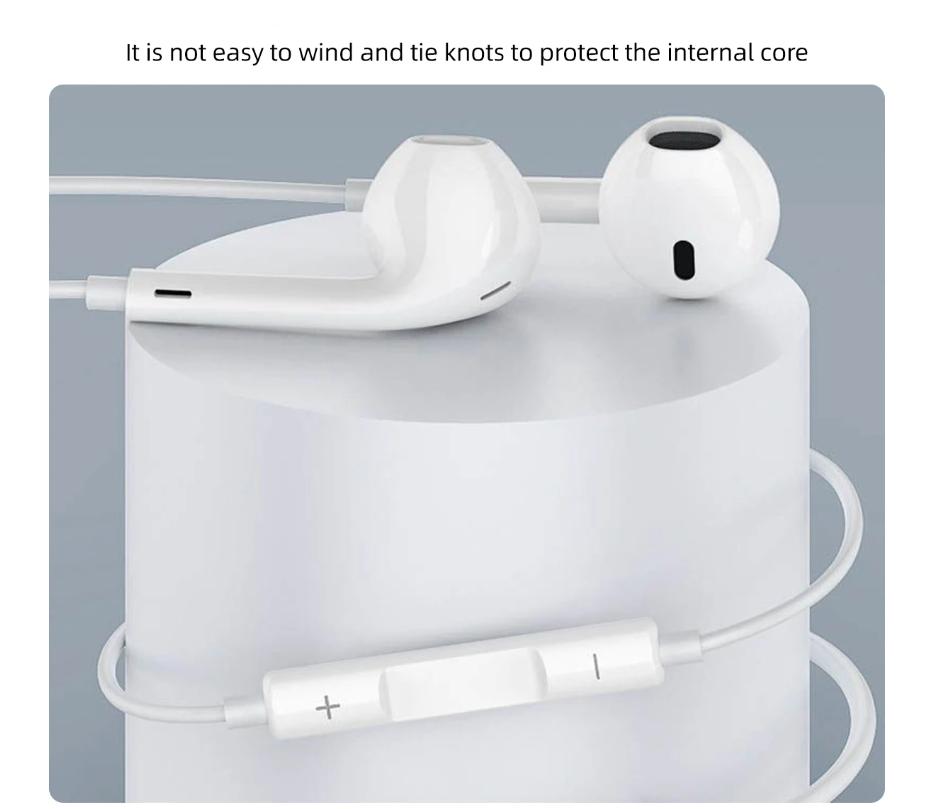 Type-c earphones wired for iPhone16/15 mobile phones in-ear iPad flat head Samsung, , vivo, OPPO. OnePlus