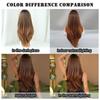 Women's Simulation Wig 68cm Hair Golden Brown Long Straight Wig Full Headgear Rose Hair Net Headdress Beauty Decoration Wig