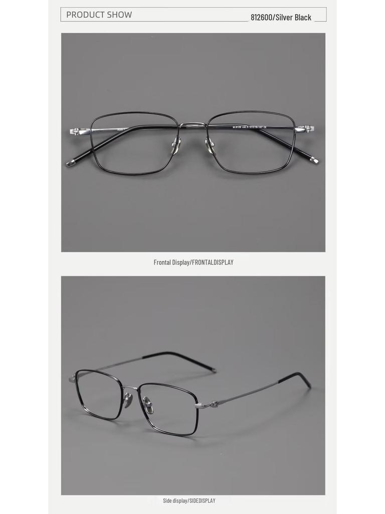 Pure Titanium Eyeglass Frames: Full & Semi-Rimless Styles for Men & Women, Acetate Options, Prescription Compatible for Myopia