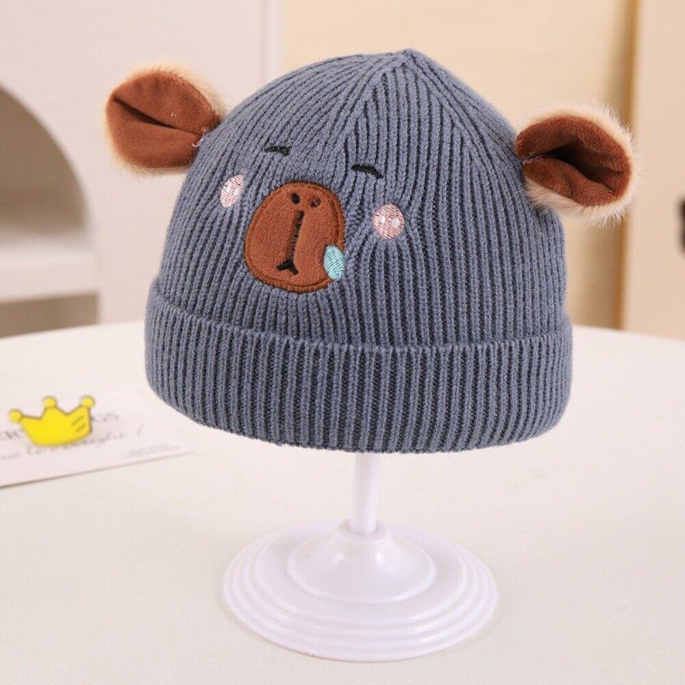 Capybara Baby Mütze Wolle Baby Strickmütze NEU Gehäkelte Mützen Herbst und Winter