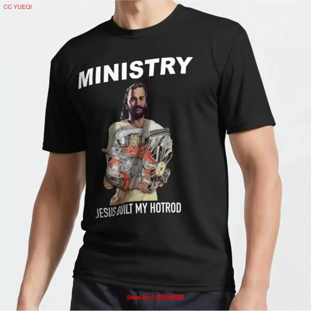 Ministry Jesus Built My Hotrod 0 Tribute Retro Vintage Active T Shirt Stylish Homme Casual Versatile Slightly Vintage