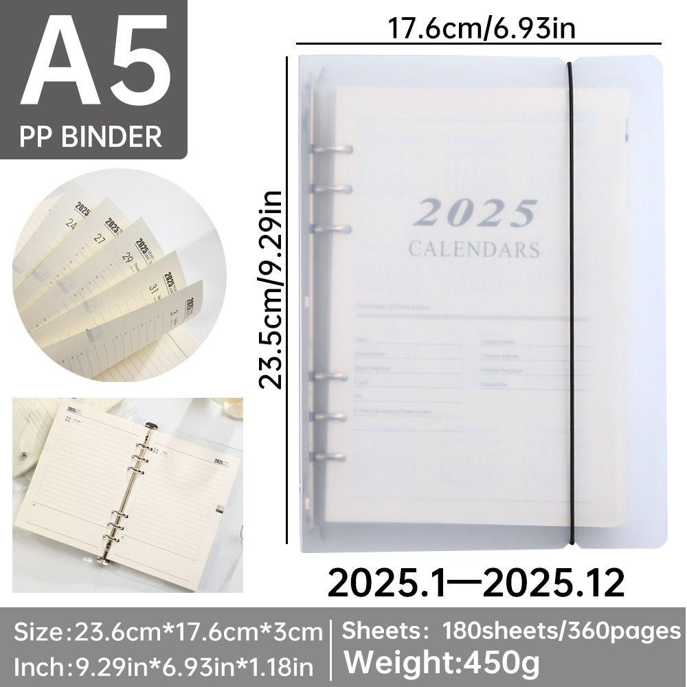 English 2025 Planner Notebook with Calendar Daily Weekly Monthly Planner  School Office